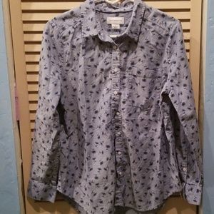 Liz Claiborne button up long sleeve polo